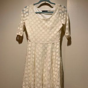 Lulu's Mesh Polka Dot A-Line Dress